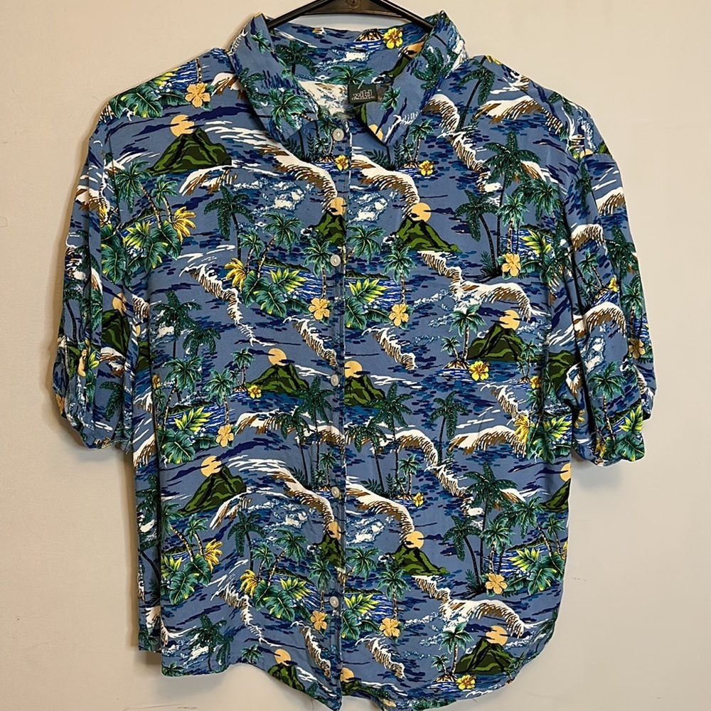 Wild Fable Tropical/Hawaiian Loose Fit Button Up Short Sleeve Shirt Size XS